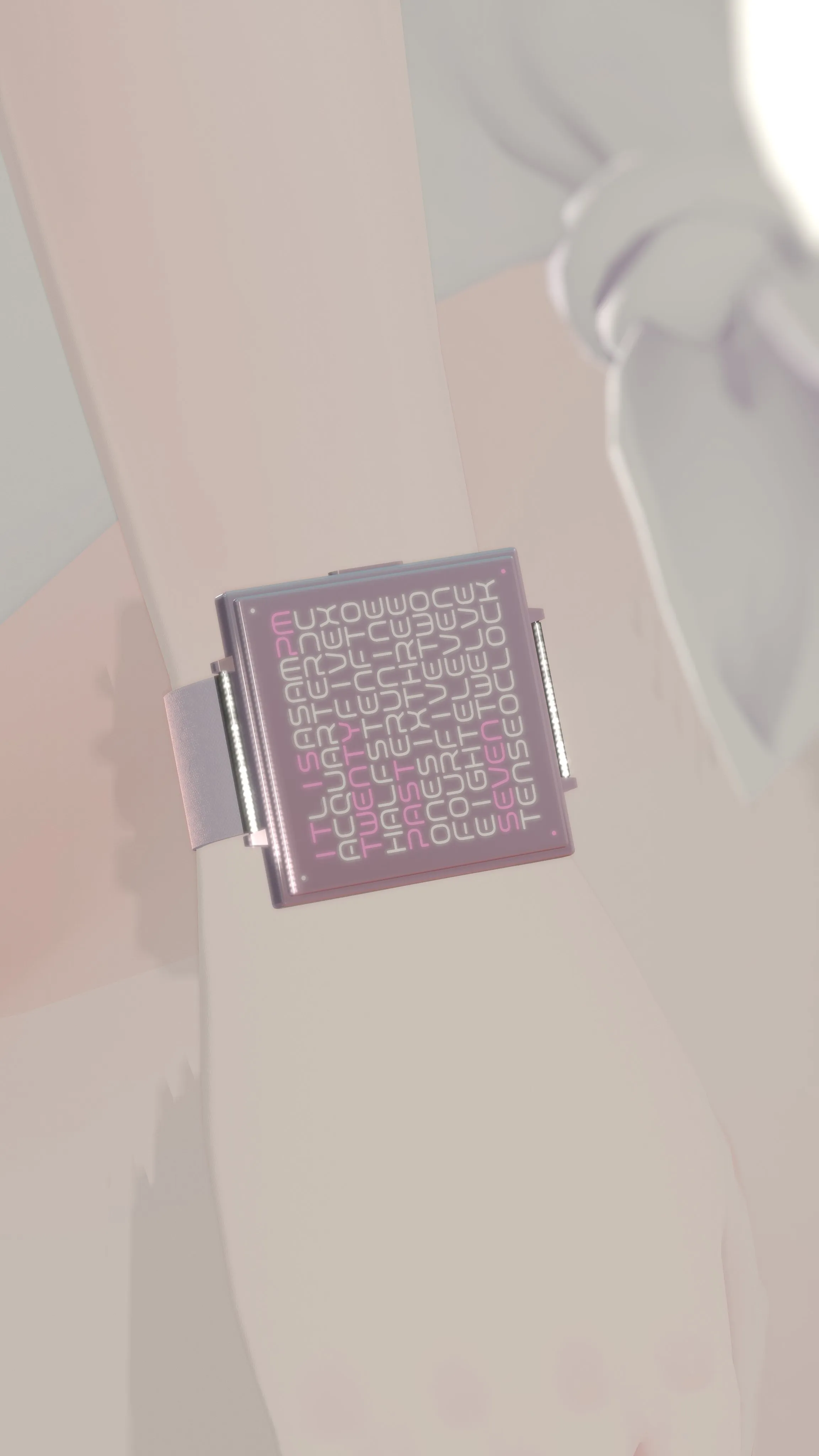 Word Clockシェーダーの表示画面